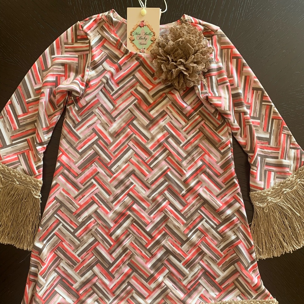 Girl’s Geo-Dress w Fringe